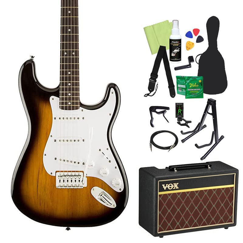 Squier ストラトキャスター サンバーストBullet ギター 楽天市場】Squier Bullet Strat HT Brown Sunburst 新品[スク